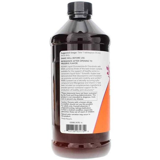 Liquid Glucosamine & Chondroitin with MSM, NOW